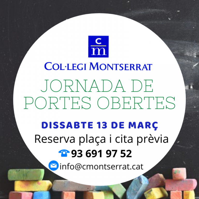 PORTES OBERTES – DISSABTE 13 DE MARÇ
