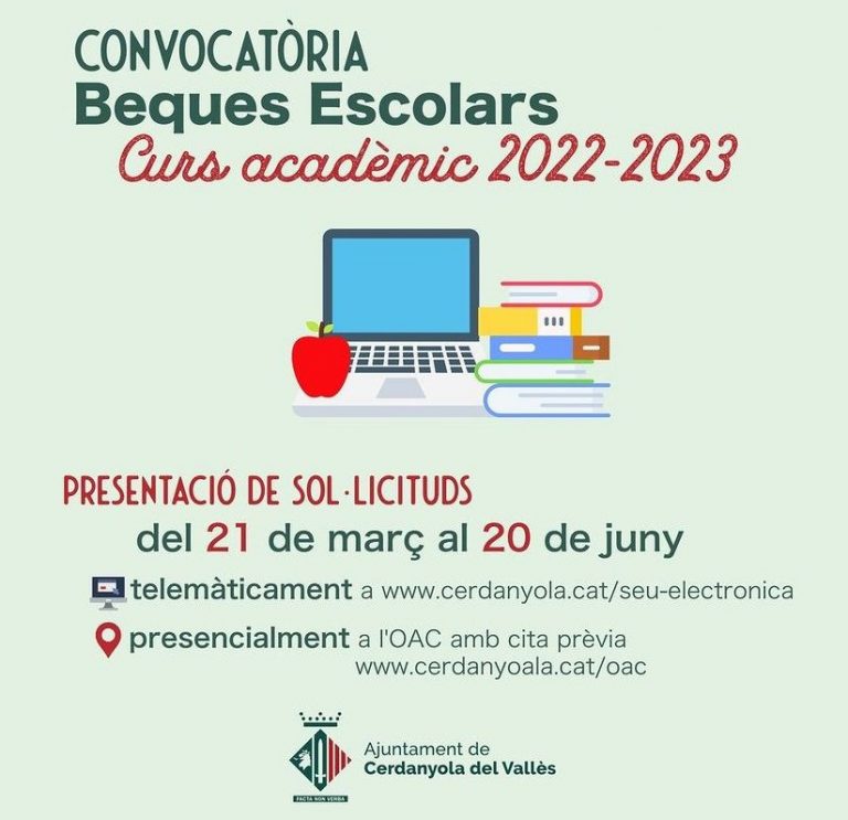 Beques escolars pel curs 2022-2023
