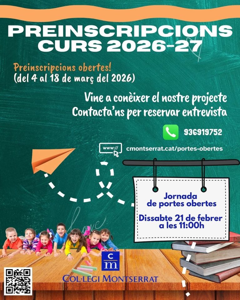 PORTES OBERTES: Dissabte 21 de febrer a les 11 h