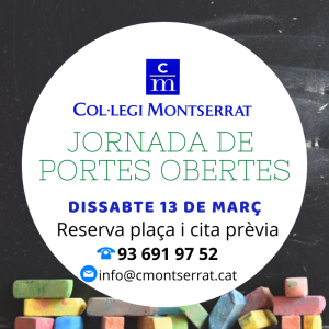 PORTES OBERTES – DISSABTE 13 DE MARÇ