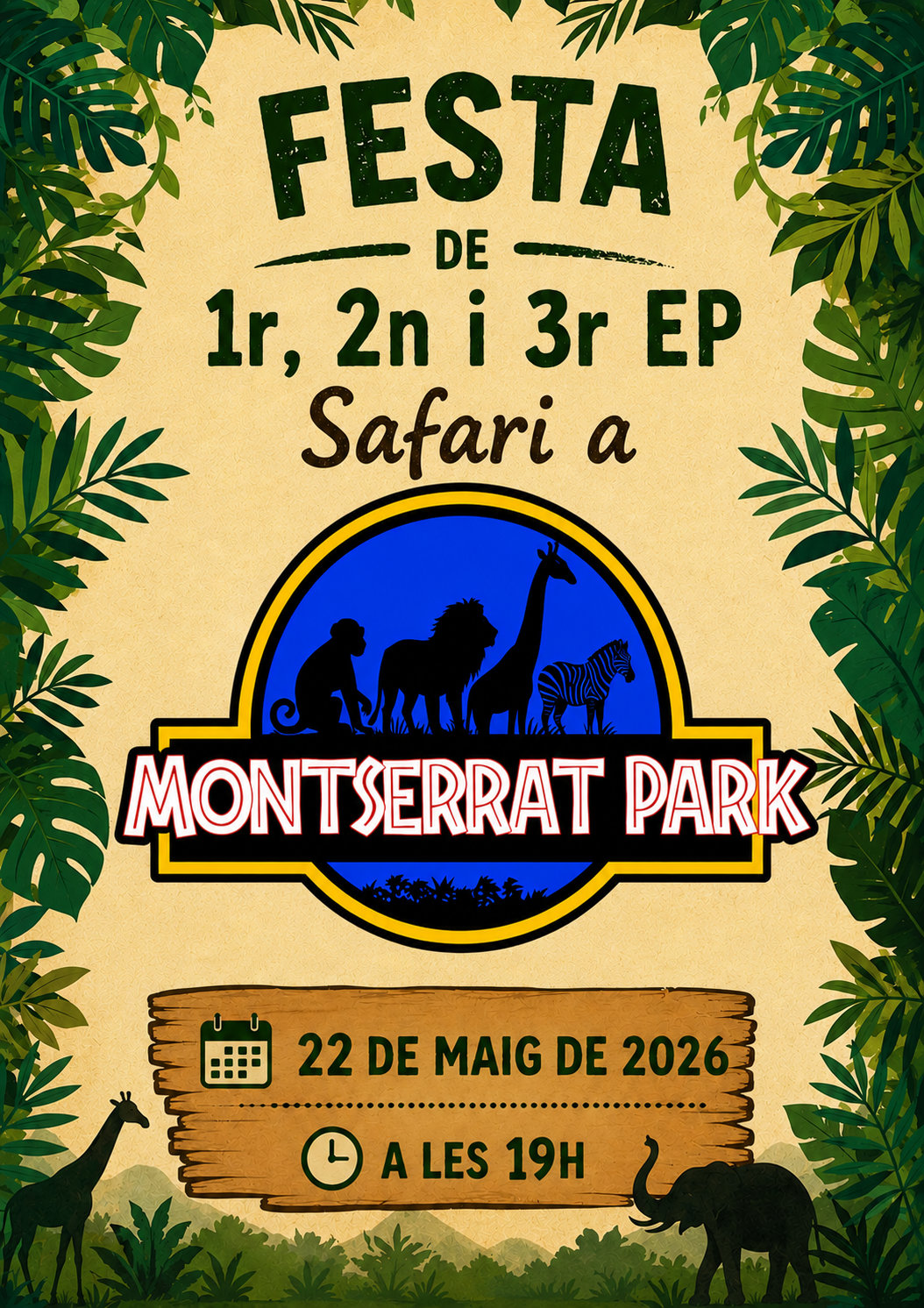 Festa de 1r, 2n i 3r EP – Safari a Montserrat Park